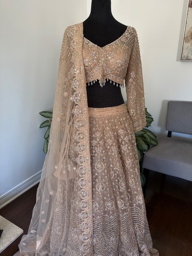 Beige designer lehenga choli - designer,
